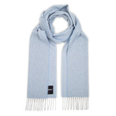 Love Stories - 100% Cashmere Scarf - Sky Blue & Grey - Heating & Plumbing London -